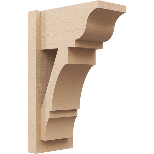 Ekena Millwork 8-in W x 14-in D x 22-in H Balboa Trad Rough Cedar Woodgrain TimberThane Outlooker, Primed Tan OUTUR080X14X22BOA04RCPR - main